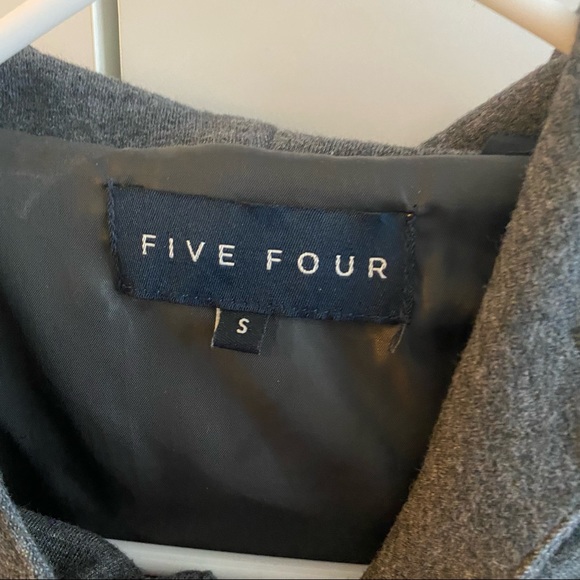 Five Four Gray Long Sleeve Zip Up Hoodie Jacket - Picture 2 of 3